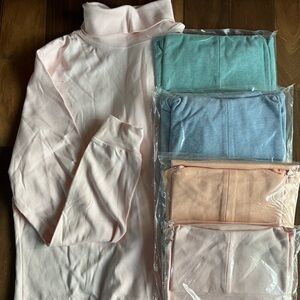 L.L. Bean Women's Long Sleeve Tops - teal, blue, peach, Pink